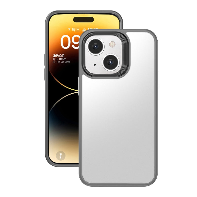 ELECTROPRIME For iPhone 15 Shield Frosted Skin Feel Phone Case(Grey)