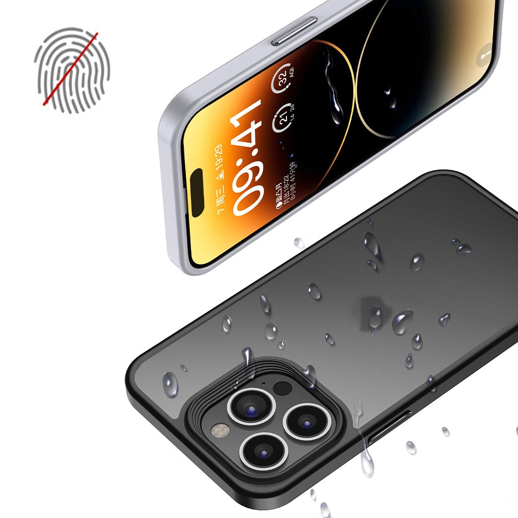 ELECTROPRIME For iPhone 15 Shield Frosted Skin Feel Phone Case(Grey)