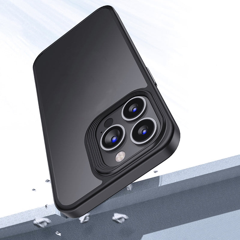 ELECTROPRIME For iPhone 15 Shield Frosted Skin Feel Phone Case(Black)