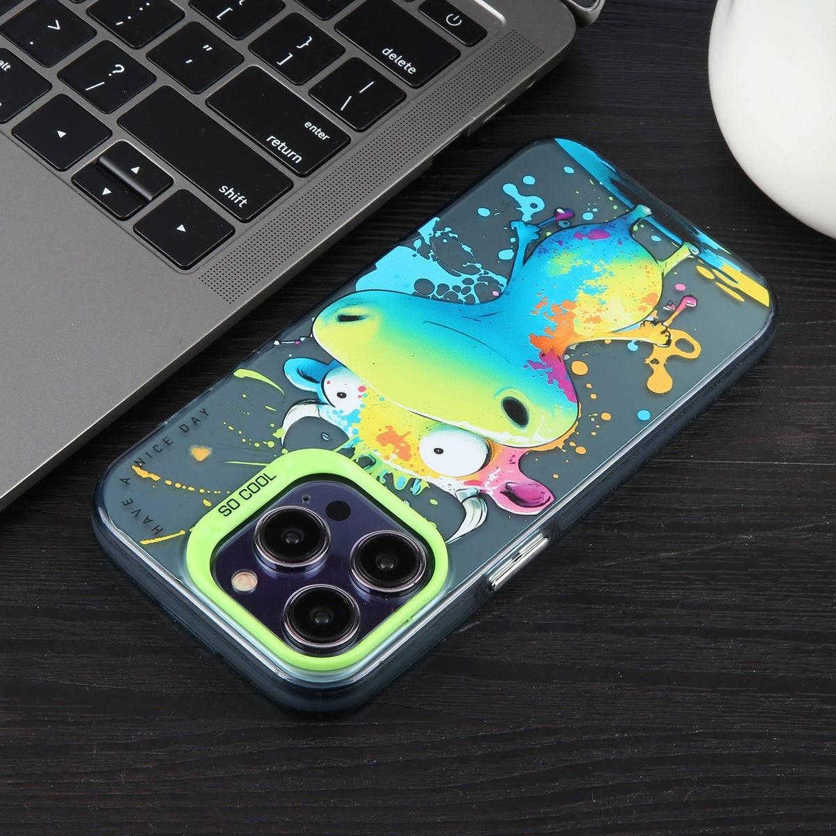 ELECTROPRIME For iPhone 15 Plus Animal Pattern Oil Painting Series PC + TPU Phone Case(Happy Monkey)