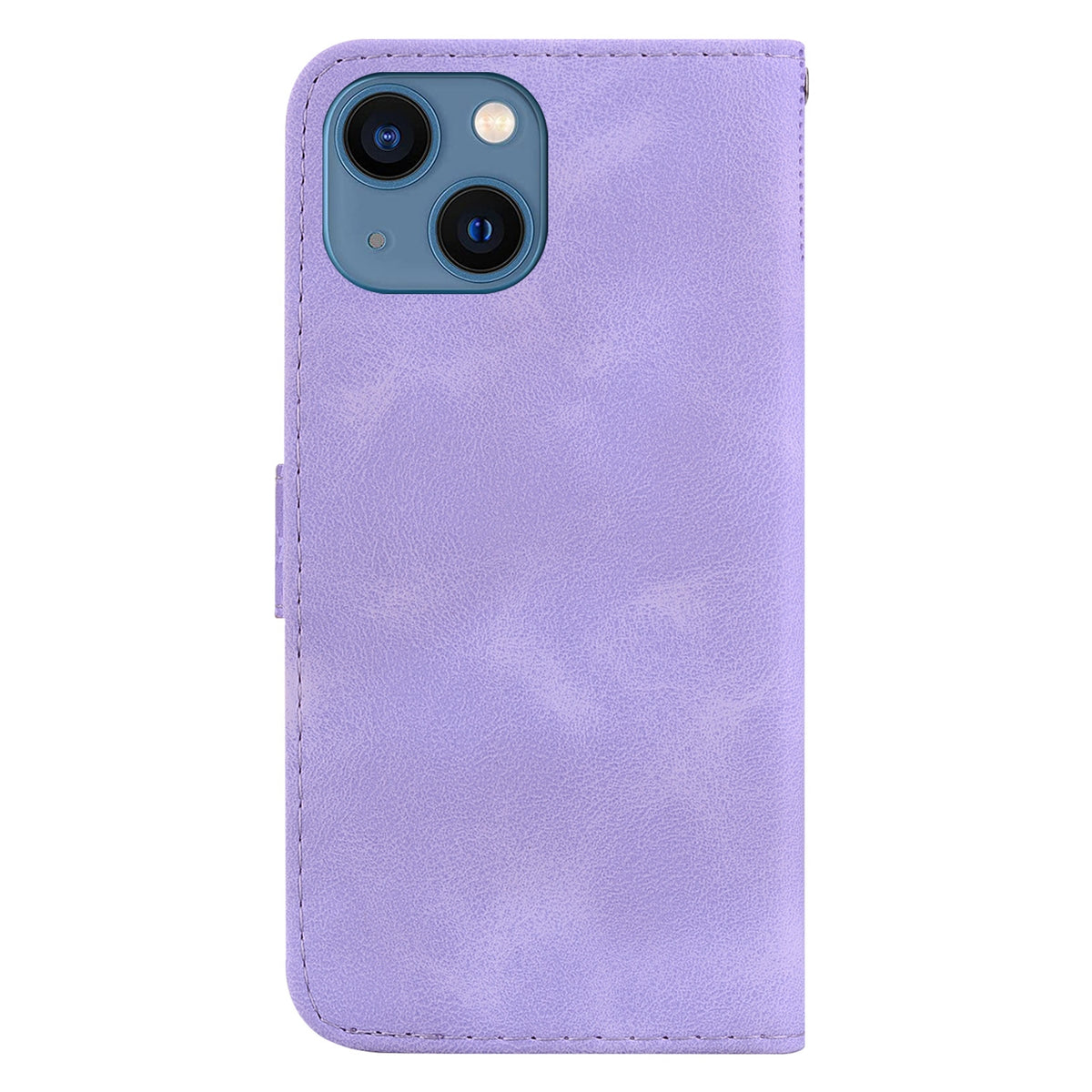 ELECTROPRIME For iPhone 15 Plus Seven-shaped Embossed Leather Phone Case(Purple)