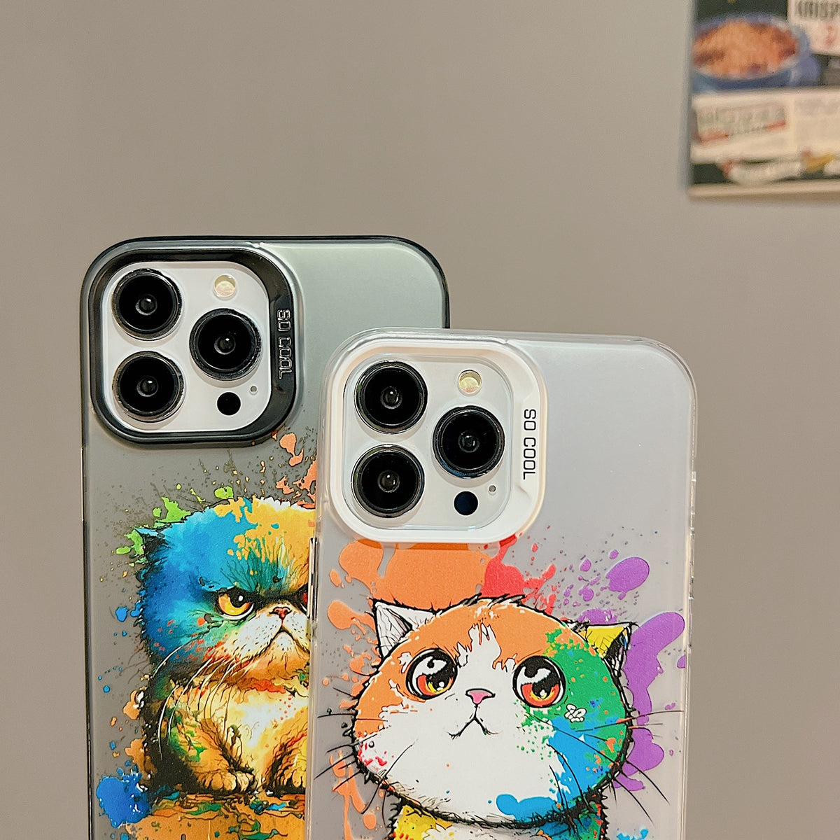 ELECTROPRIME For iPhone 15 Plus Cute Animal Pattern Series PC + TPU Phone Case(Notes)