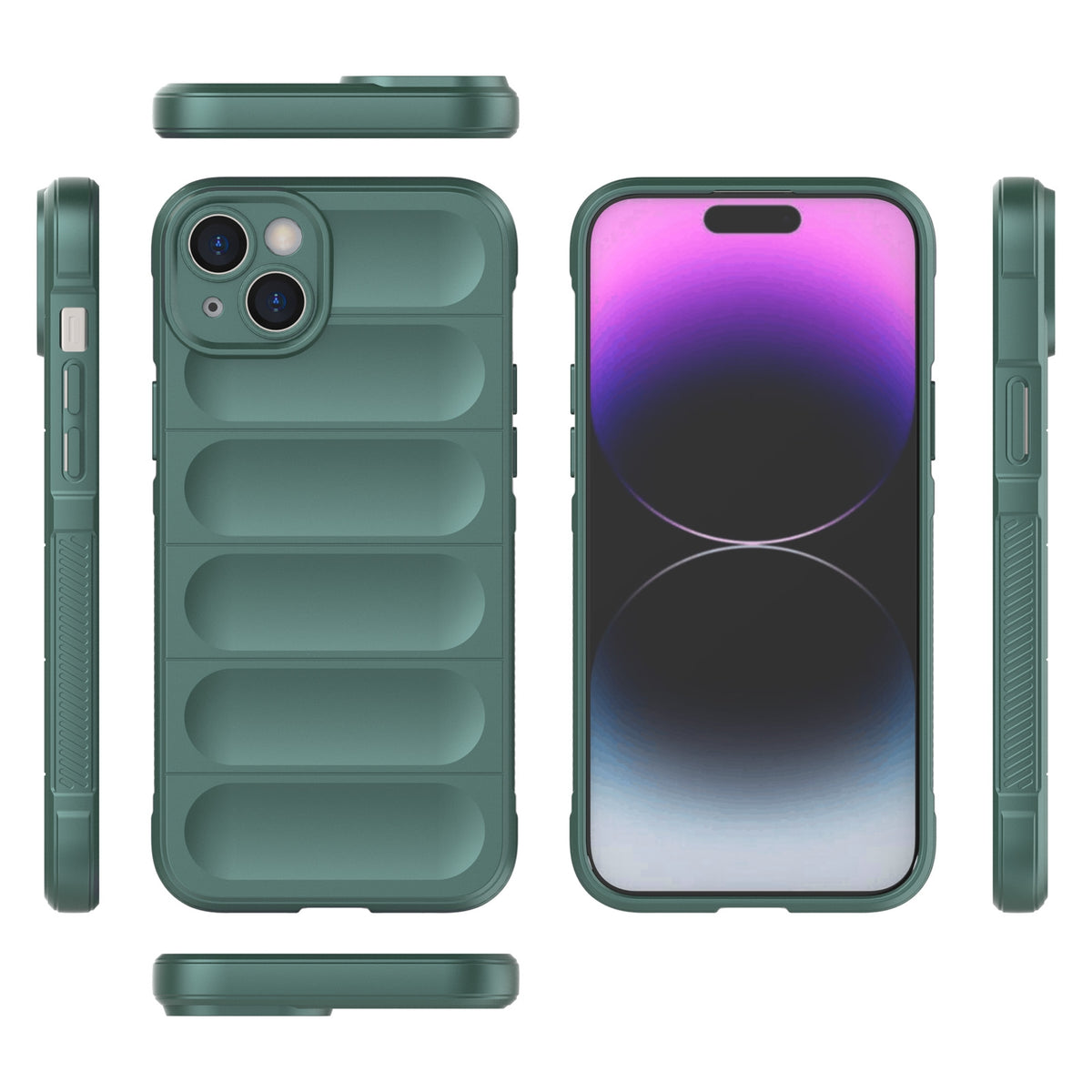 ELECTROPRIME For iPhone 15 Plus Magic Shield TPU + Flannel Phone Case(Light Blue)