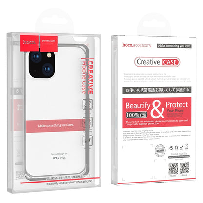ELECTROPRIME For iPhone 15 Plus hoco Light Series Soft TPU Phone Case(Transparent)