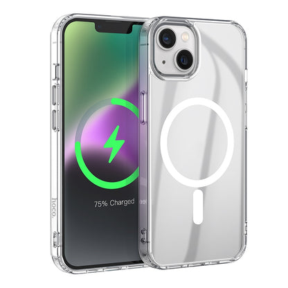 ELECTROPRIME For iPhone 15 Plus hoco MagSafe Magnetic Series Airbag Shockproof Phone Case(Transparent)