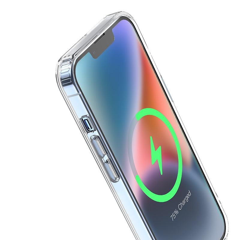 ELECTROPRIME For iPhone 15 Plus hoco MagSafe Magnetic Series Airbag Shockproof Phone Case(Transparent)