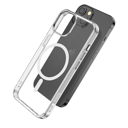 ELECTROPRIME For iPhone 15 Plus hoco MagSafe Magnetic Series Airbag Shockproof Phone Case(Transparent)