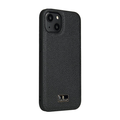 ELECTROPRIME For iPhone 15 Plus Fierre Shann Leather Texture Phone Back Cover Case(Lychee Black)
