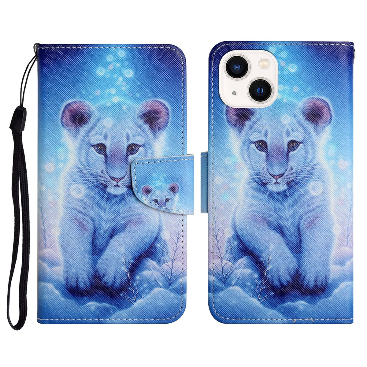 ELECTROPRIME For iPhone 15 Plus 3D Colored Drawing Flip Leather Phone Case(Leopard)