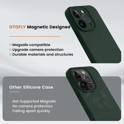 ELECTROPRIME For iPhone 15 Plus LK MagSafe Magnetic Silicone Phone Case(Green)