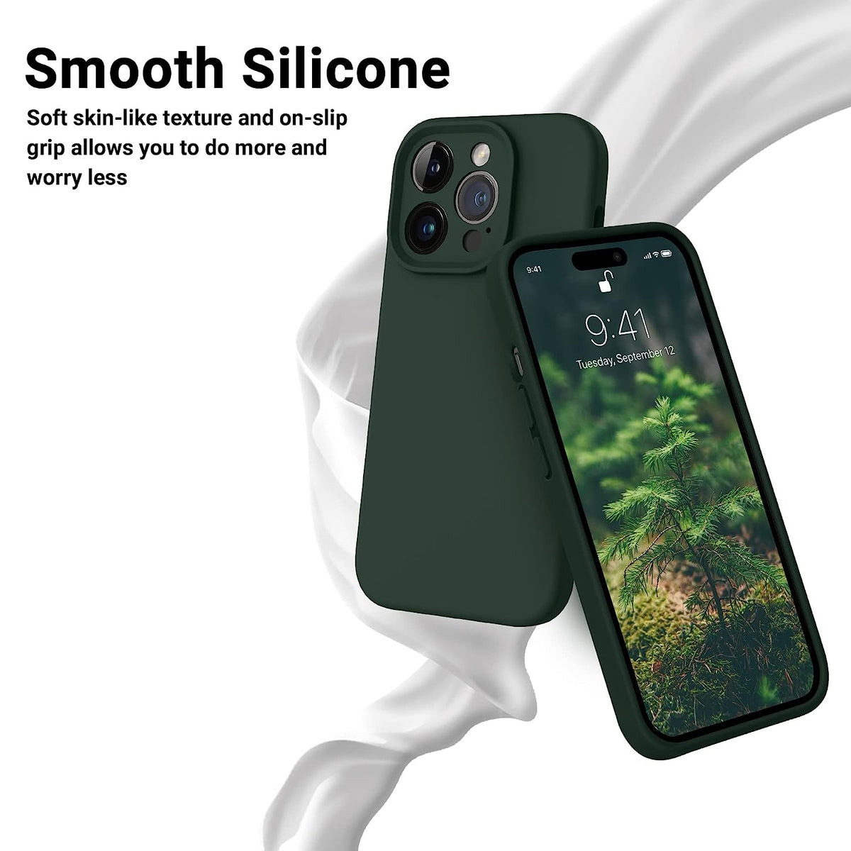 ELECTROPRIME For iPhone 15 Plus LK MagSafe Magnetic Silicone Phone Case(Green)
