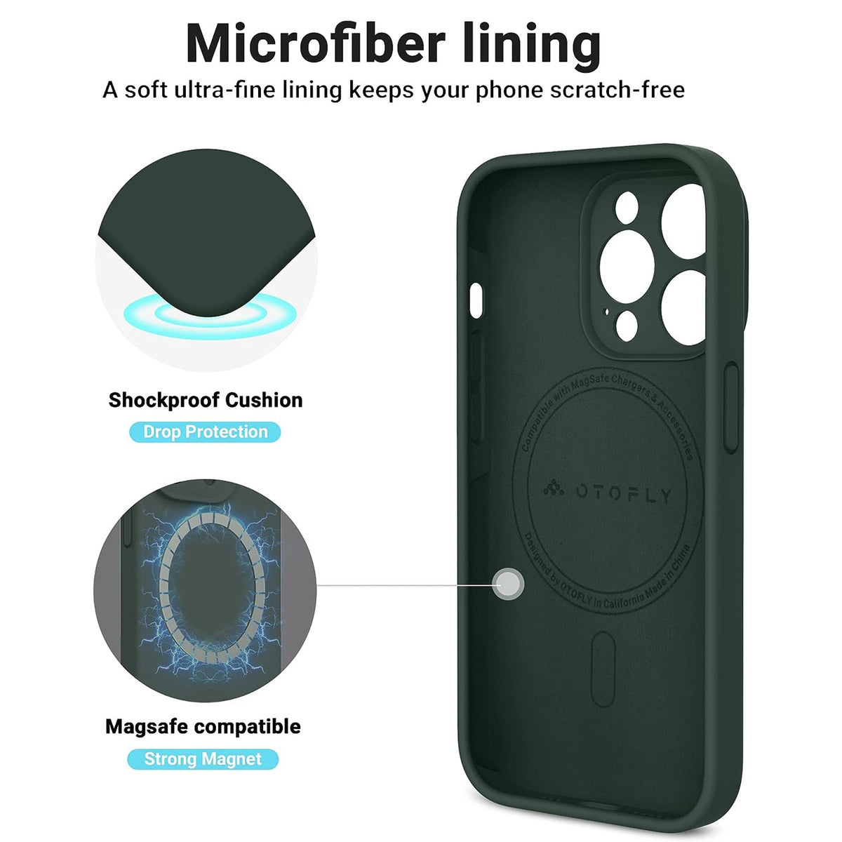 ELECTROPRIME For iPhone 15 Plus LK MagSafe Magnetic Silicone Phone Case(Green)