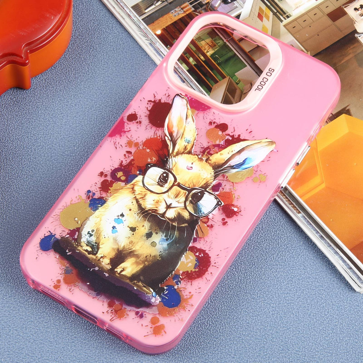 ELECTROPRIME For iPhone 15 Animal Pattern PC Phone Case(Rabbit)