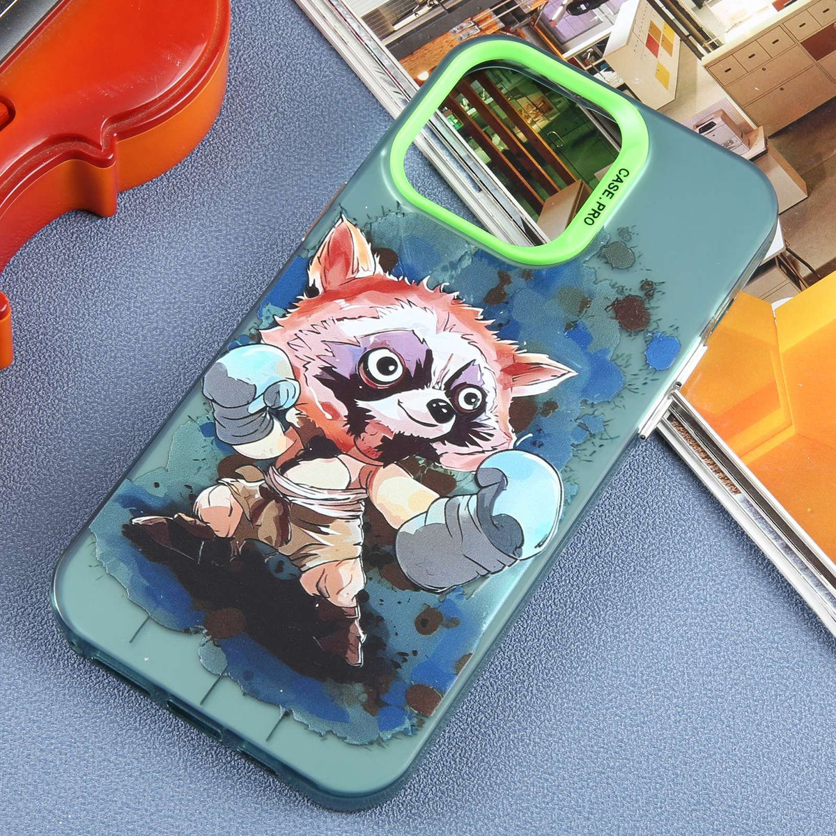 ELECTROPRIME For iPhone 15 Animal Pattern PC Phone Case(Raccoon)