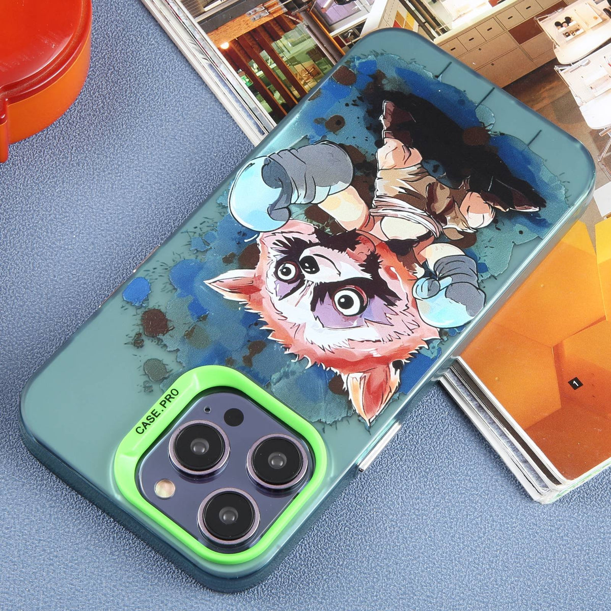 ELECTROPRIME For iPhone 15 Animal Pattern PC Phone Case(Raccoon)
