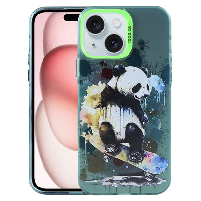 ELECTROPRIME For iPhone 15 Animal Pattern PC Phone Case(Panda)