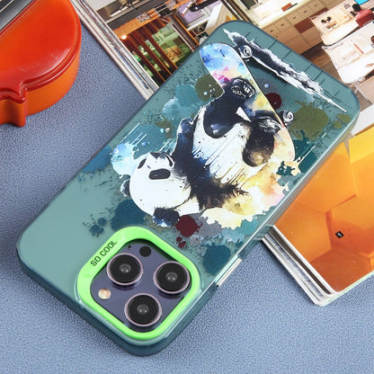 ELECTROPRIME For iPhone 15 Animal Pattern PC Phone Case(Panda)