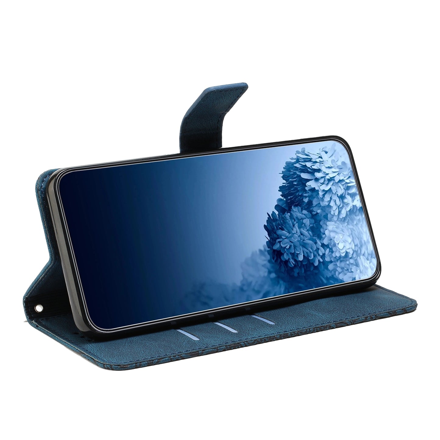 ELECTROPRIME For iPhone 15 Mandala Embossed Flip Leather Phone Case(Blue)