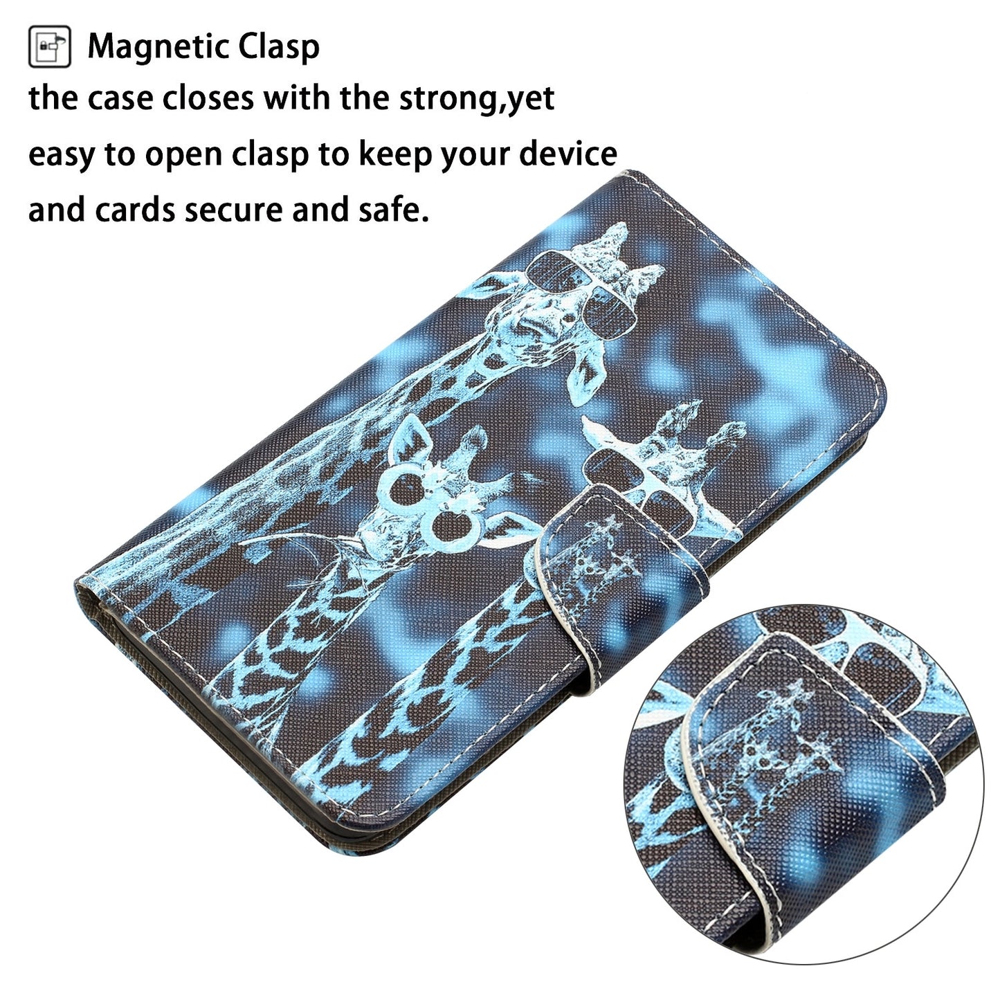 ELECTROPRIME For iPhone 15 Colored Drawing Leather Phone Case(Giraffes)