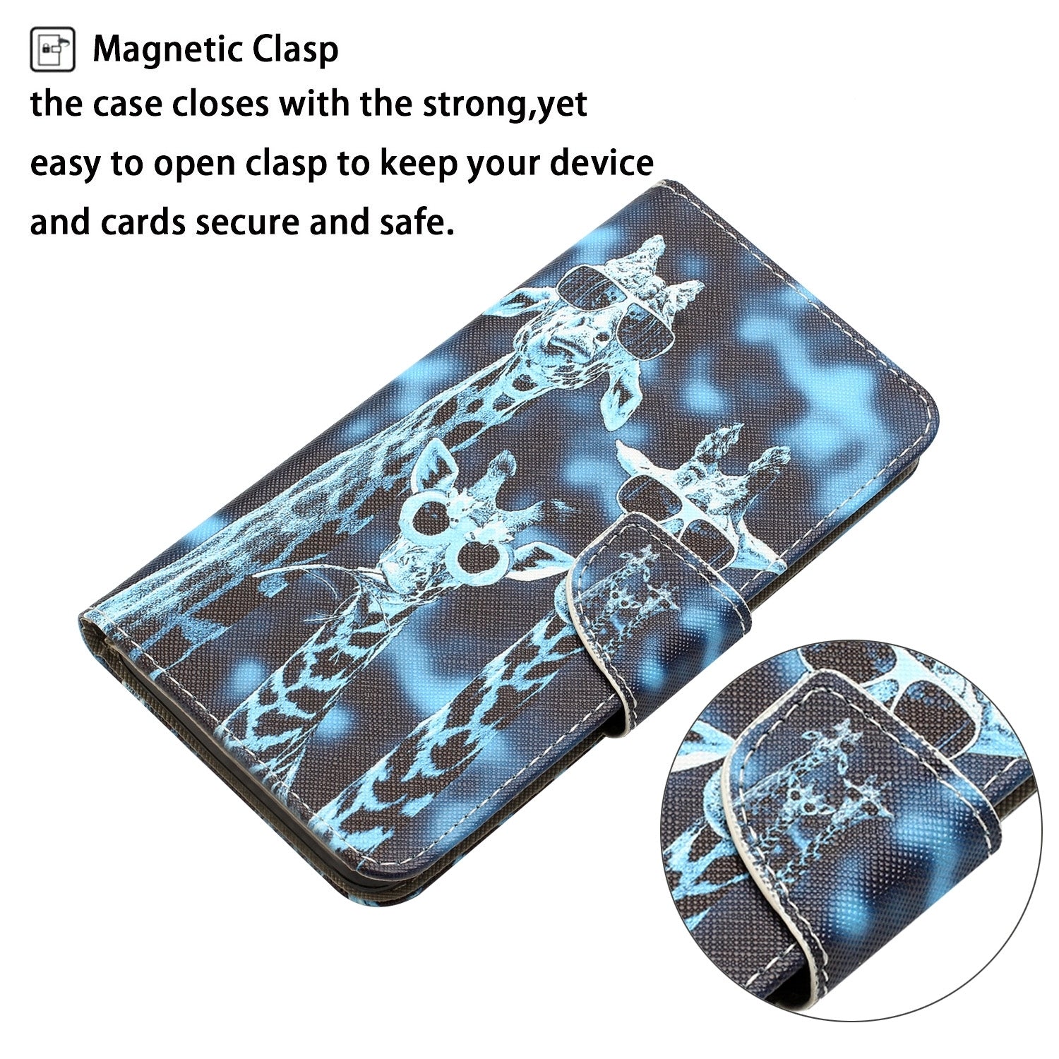 ELECTROPRIME For iPhone 15 Colored Drawing Leather Phone Case(Giraffes)