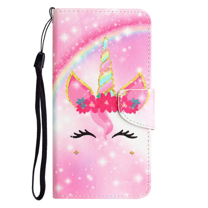 ELECTROPRIME For iPhone 15 Colored Drawing Leather Phone Case(Unicorn)