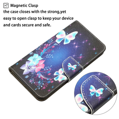 ELECTROPRIME For iPhone 15 Colored Drawing Leather Phone Case(Butterfly)