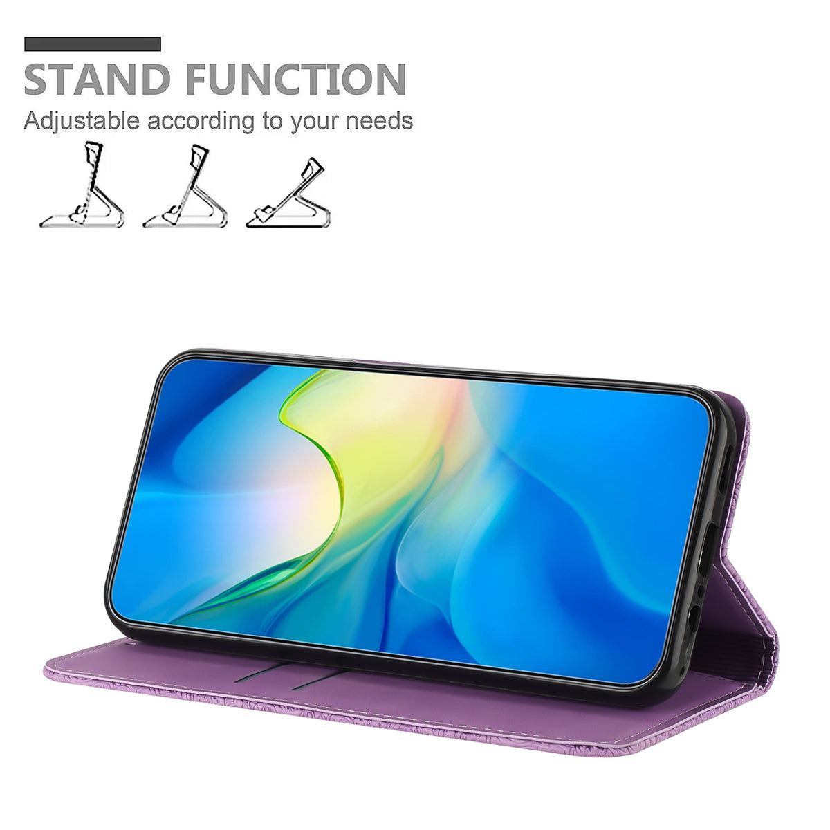 ELECTROPRIME For iPhone 15 Ethnic Embossed Adsorption Leather Phone Case(Purple)