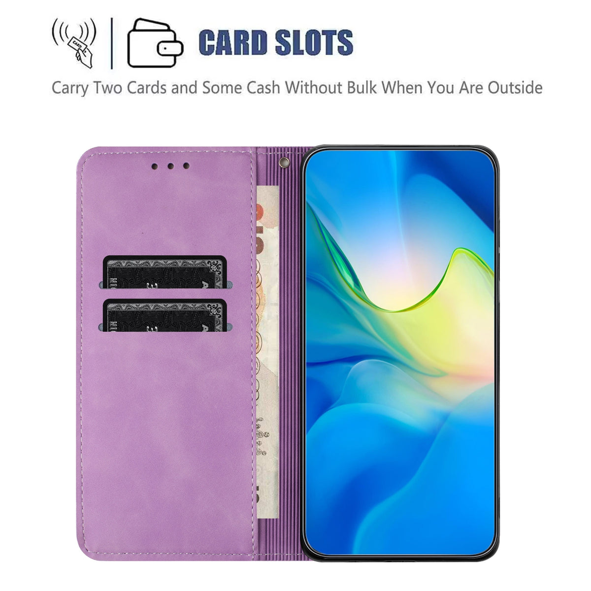 ELECTROPRIME For iPhone 15 Ethnic Embossed Adsorption Leather Phone Case(Purple)