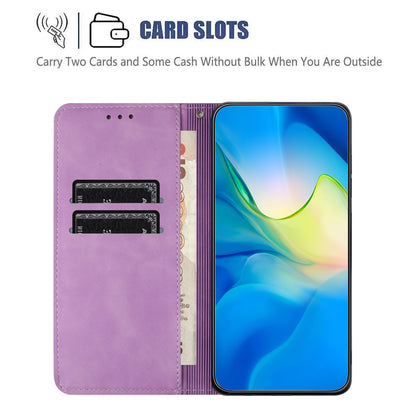 ELECTROPRIME For iPhone 15 Ethnic Embossed Adsorption Leather Phone Case(Purple)