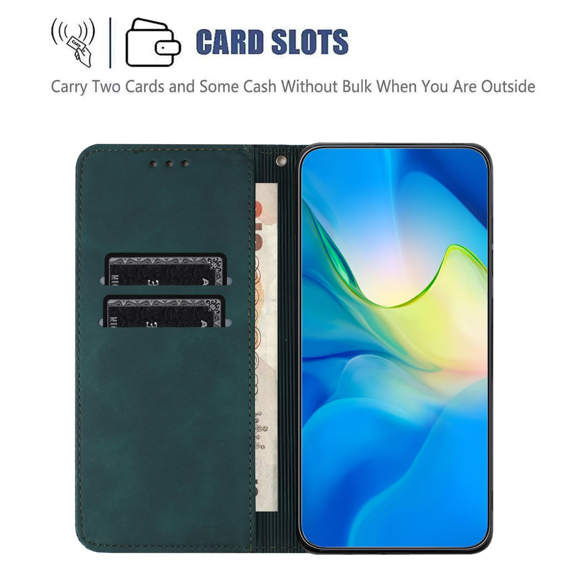 ELECTROPRIME For iPhone 15 Ethnic Embossed Adsorption Leather Phone Case(Blue)
