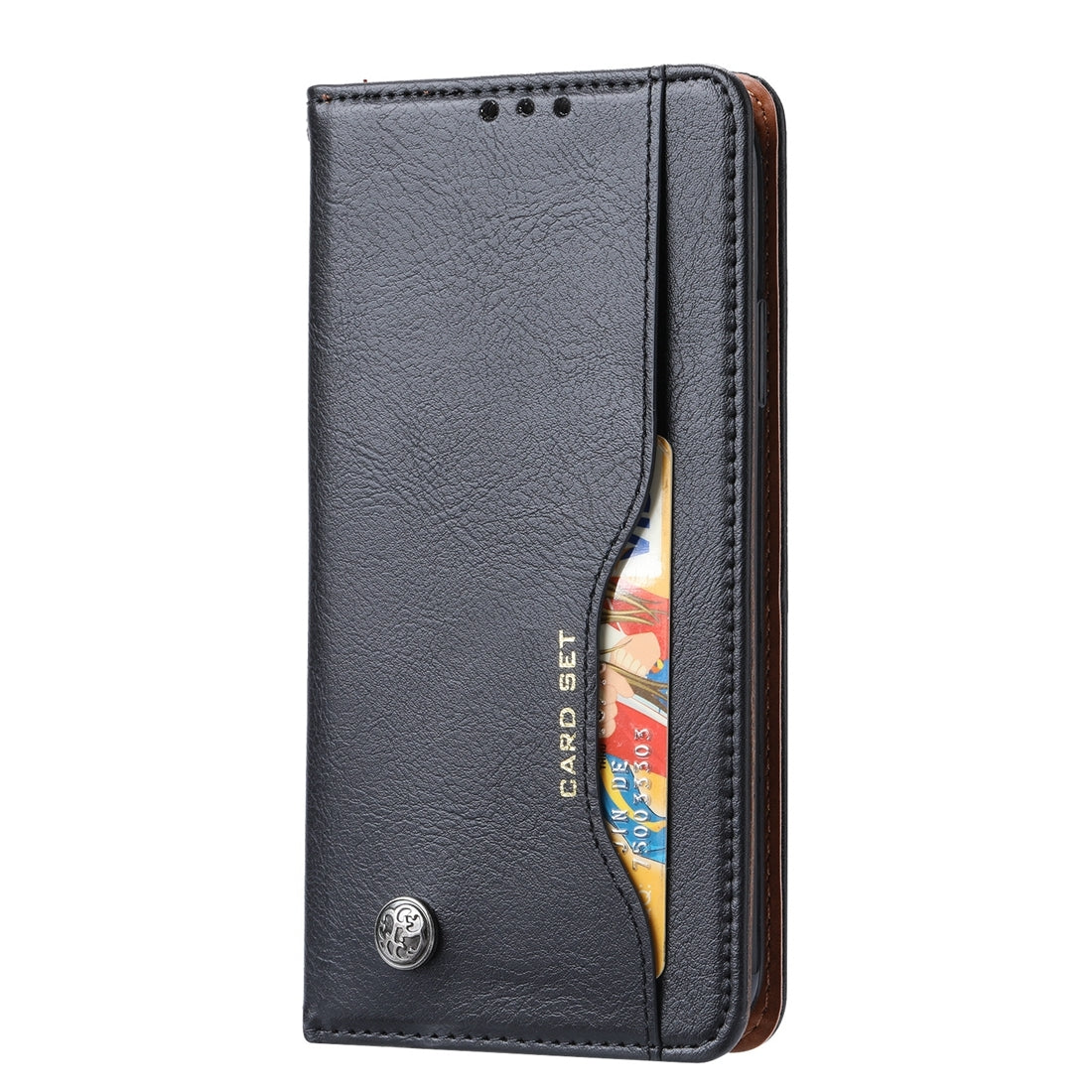 ELECTROPRIME For iPhone 15 Knead Skin Texture Flip Leather Phone Case(Black)