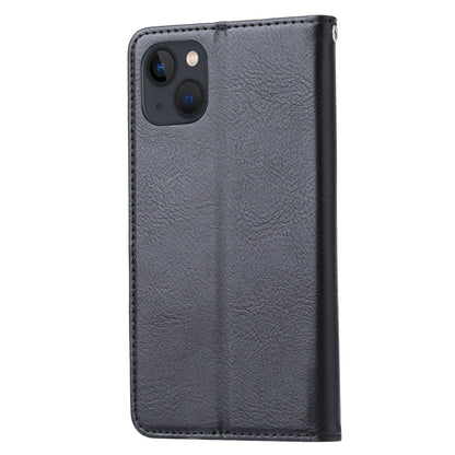 ELECTROPRIME For iPhone 15 Knead Skin Texture Flip Leather Phone Case(Black)