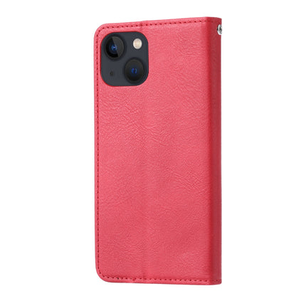 ELECTROPRIME For iPhone 15 Knead Skin Texture Flip Leather Phone Case(Red)