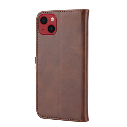 ELECTROPRIME For iPhone 15 Embossed Happy Cat Pattern Flip Leather Phone Case(Brown)