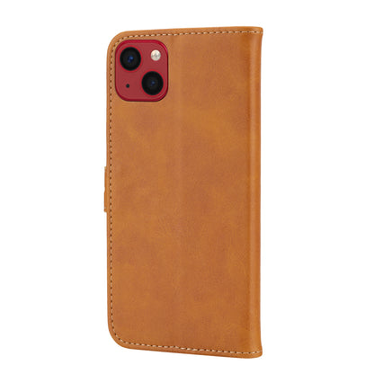 ELECTROPRIME For iPhone 15 Embossed Happy Cat Pattern Flip Leather Phone Case(Yellow)