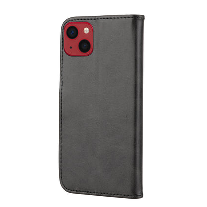 ELECTROPRIME For iPhone 15 Embossed Happy Cat Pattern Flip Leather Phone Case(Black)