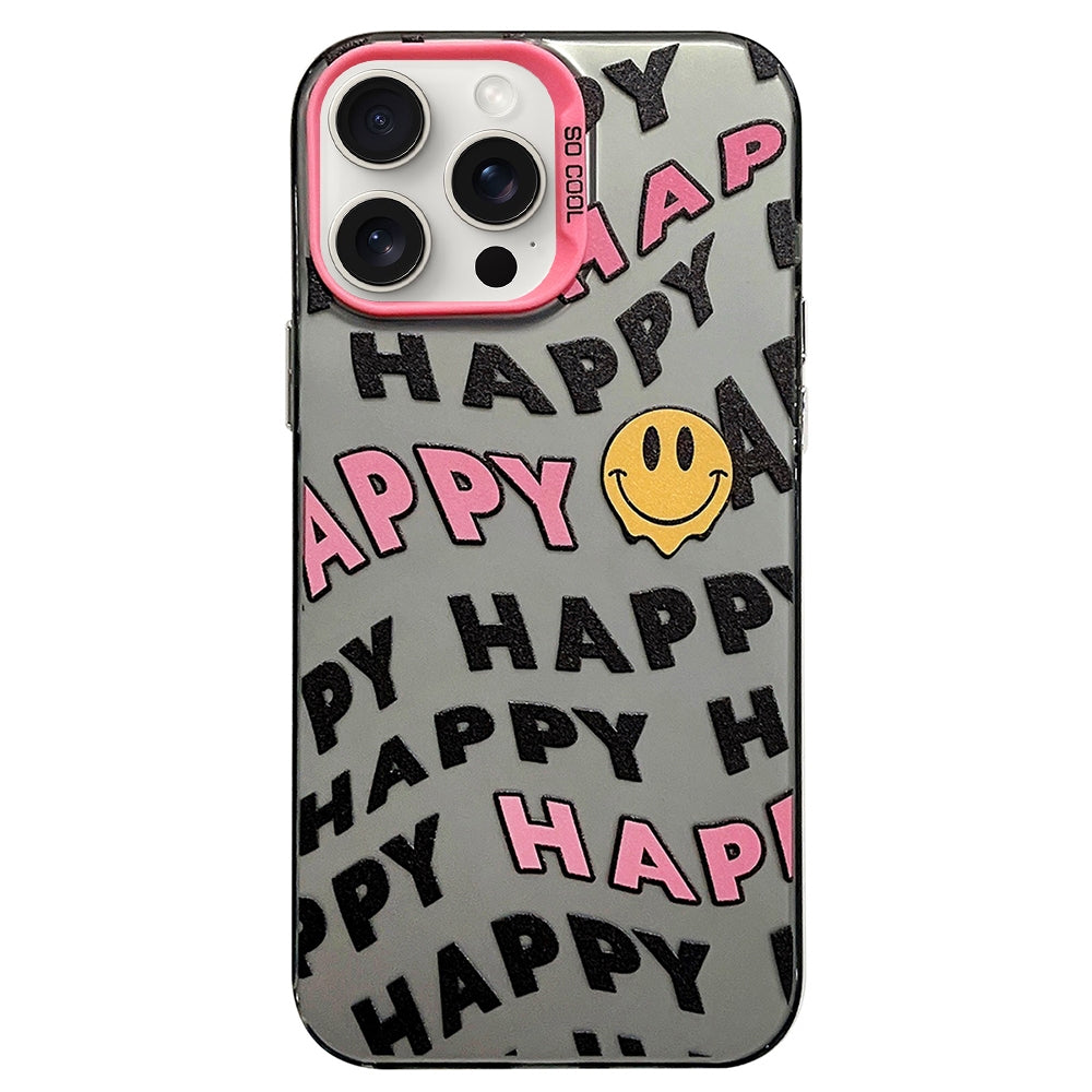 ELECTROPRIME For iPhone 15 Pro English Characters PC Phone Case(Little Smiley Face)
