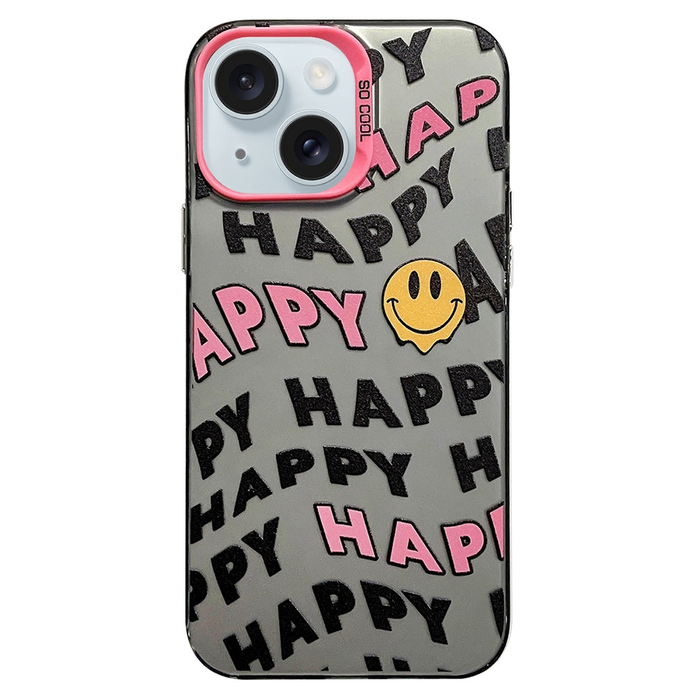 ELECTROPRIME For iPhone 15 English Characters PC Phone Case(Little Smiley Face)