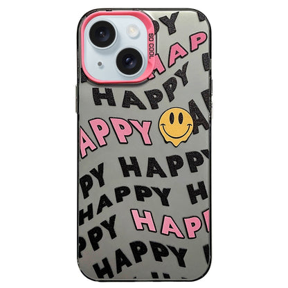 ELECTROPRIME For iPhone 15 English Characters PC Phone Case(Little Smiley Face)