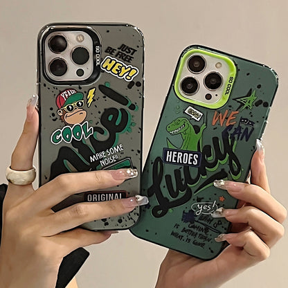 ELECTROPRIME For iPhone 15 Pro English Characters PC Phone Case(Monkey)