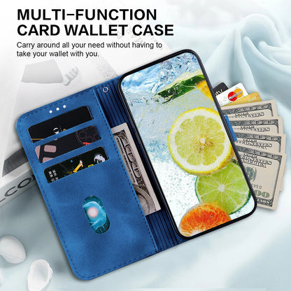 ELECTROPRIME For iPhone 15 Double 8-shaped Embossed Leather Phone Case(Blue)