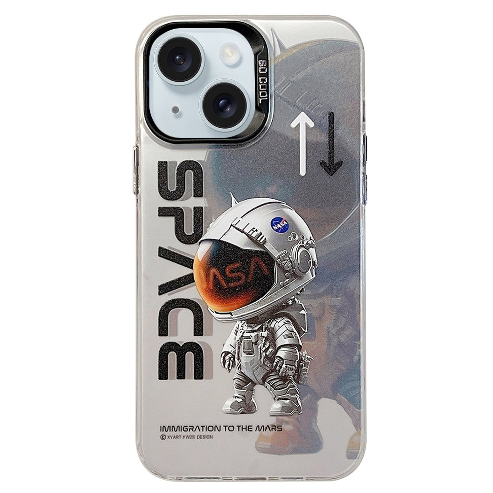 ELECTROPRIME For iPhone 15 Plus Astronaut Pattern PC Phone Case(Gray Astronaut)