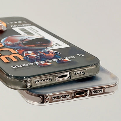 ELECTROPRIME For iPhone 15 Plus Astronaut Pattern PC Phone Case(Gray Astronaut)