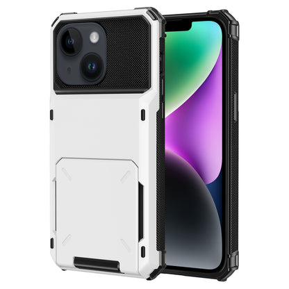 ELECTROPRIME For iPhone 15 Scratch-Resistant Shockproof Heavy Duty Rugged Armor Phone Case(White)