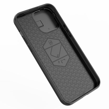 ELECTROPRIME For iPhone 15 Sliding Camshield TPU + PC Shockproof Phone Case with Holder(Black)