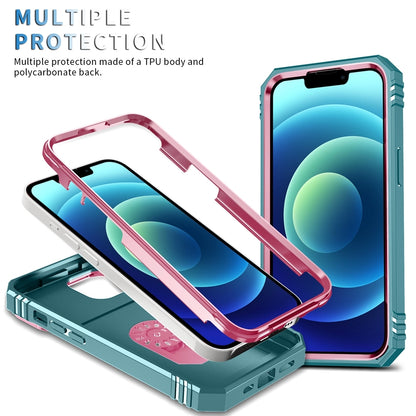 ELECTROPRIME For iPhone 15 Sliding Camshield Holder Phone Case(Pink+Green)