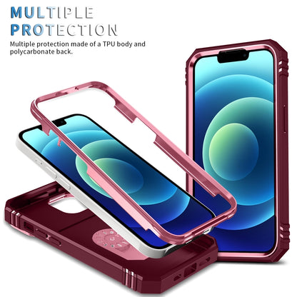 ELECTROPRIME For iPhone 15 Sliding Camshield Holder Phone Case(Pink+Rose Red)