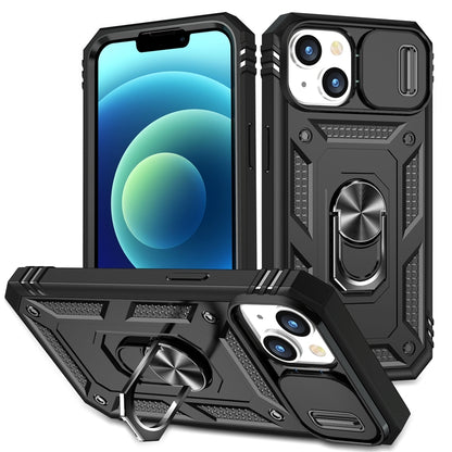ELECTROPRIME For iPhone 15 Sliding Camshield Holder Phone Case(Black)