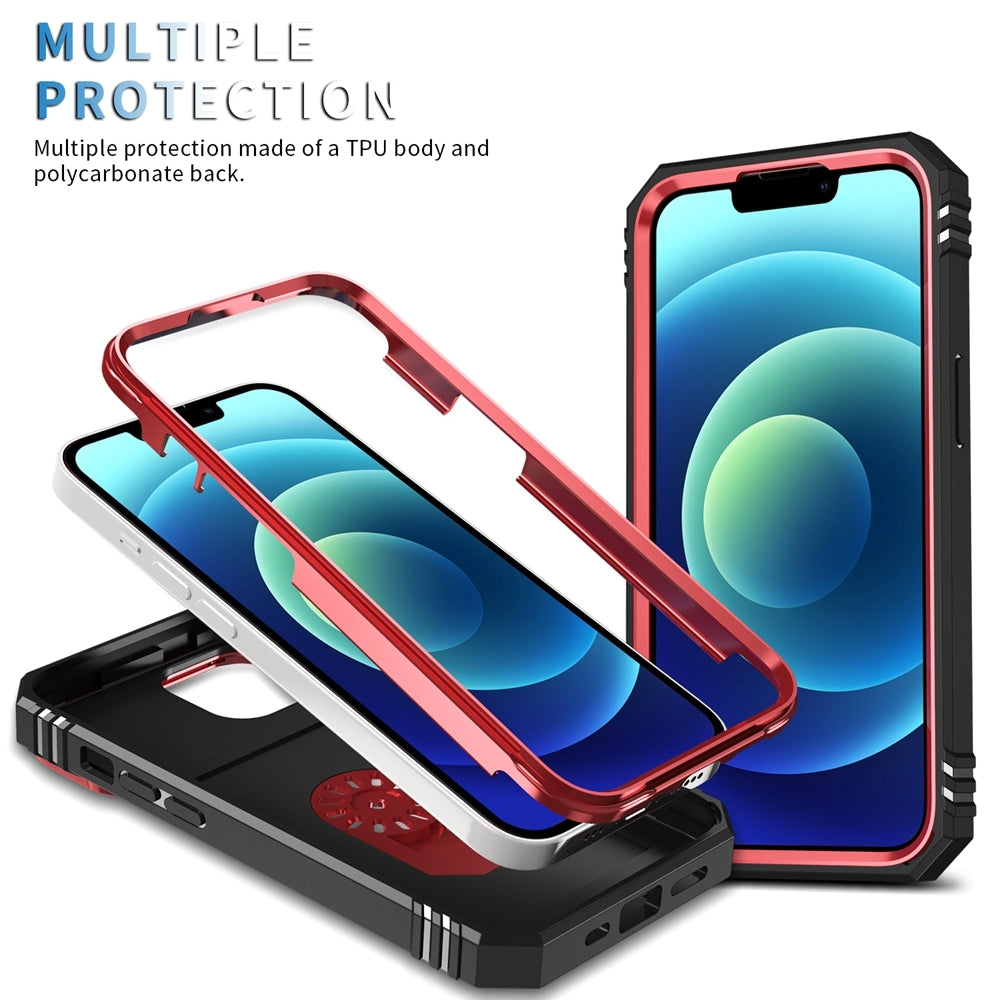 ELECTROPRIME For iPhone 15 Sliding Camshield Holder Phone Case(Red+Black)