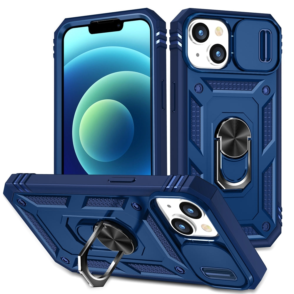 ELECTROPRIME For iPhone 15 Sliding Camshield Holder Phone Case(Blue)